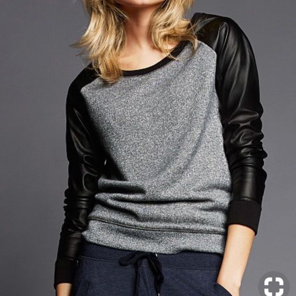 NWT Victoria’s Secret Black Sweatshirt Sweater Top